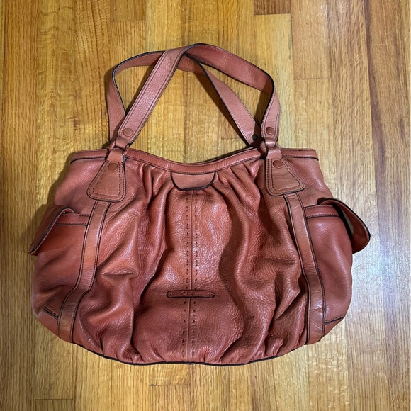 Cole Haan Large  Soft  Leather Dual Handle Shoulder Bag Purse - Picture 1 of 16